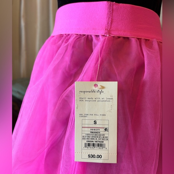 Women's Tulle Midi A-Line Skirt - A New Day™ Pink S - Picture 2 of 4